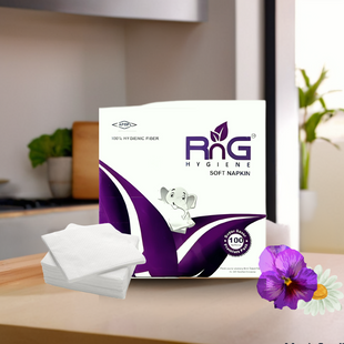 RnG Hygiene Tissue Napkins 27 cms x 27 cm-Premium quality tissue napkins, 100 Pulls Per Pack