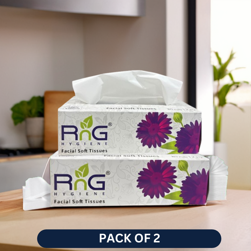 RnG Hygiene Ultra-Soft 2-Ply Facial Tissue - Pack of 2