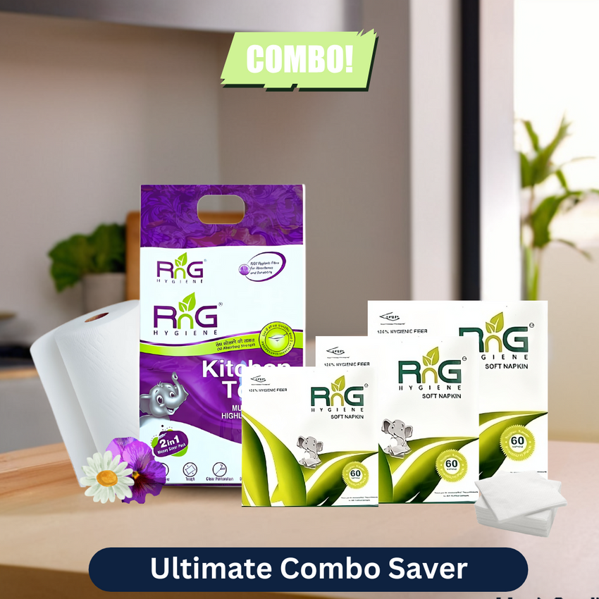 RnG Hygiene Ultimate Money Saver Pack- Kitchen Roll & Napkin Tissues